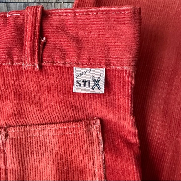 Vintage 70s DYNAMITE STIX Rust Orange Corduroy Pants Children’s Size 6 NWT - Picture 10 of 10